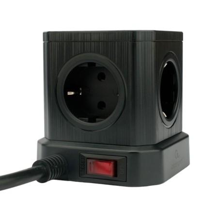 Network filter Cablexpert Twr-9-U4-B-2, 9R, 16A, 4xUSB, 3.1A, 2M, Ur. Protection 4+, black-3