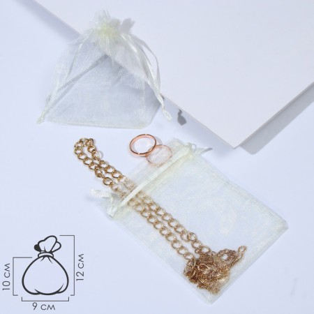 Gift bag, 9 × 12, beige color