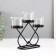 Summary metal, glass for 3 candles "peak" d = 5 cm black 19x6x16.5 cm