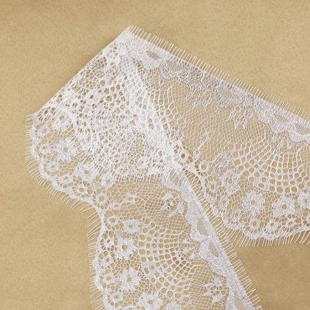 Lace cilia, 90 mm × 9 ± 0.5 m, in Bobin 3 pcs 3 m, ivory color-1