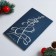 Postcard "Happy New Year!" handmade, velvet cardboard, Christmas tree, rhinestones