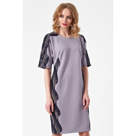 Female dress, size 44, gray color, blue