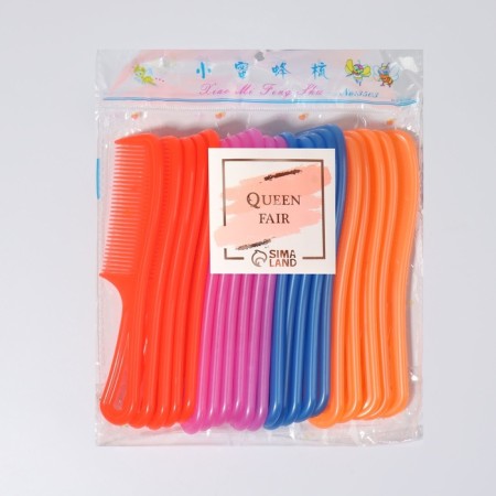 Comb, 14 × 3.2 cm, packing 20 pcs, color mix-4