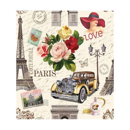 Set of napkins for setting the table "Love Paris", rectangular, size 32x46 cm, 4 pcs-2