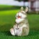 Garden figure "Bunny-Laudon Small" gray, 9x11x16cm