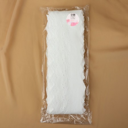 Lace embroidery, 70 mm × 13 ± 1 m, white color-2
