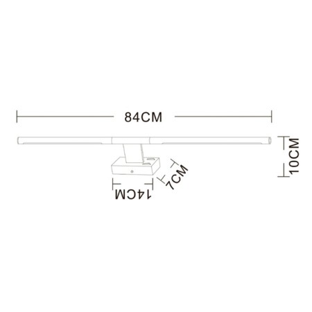 Decorative backlight by Arte Lamp Lines A2029AP-1GO, LED, 10 W, 7x10x84 cm, 600 lm, golden-2