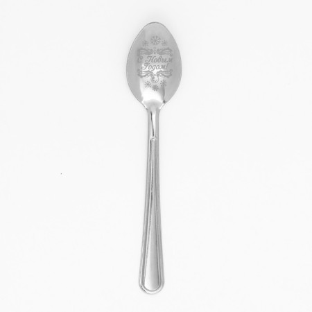 Spoon souvenir on the card "New Year's collection: Happy New Year", 3 x 14 cm-2