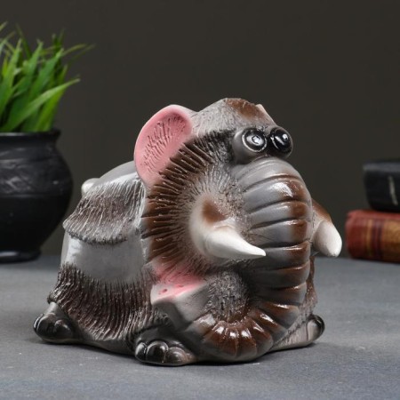 Mamon piggy bank Gray, 19x13x15cm-4