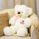 Soft toy "Bear" I love you, 60 cm, white color