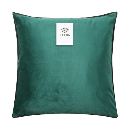 Pillowess Decorative Ethel "Kant", 45x45, emerald color, velor (100% PE)-4