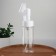 A bottle with a brush for washing, with a dispenser, 150 ml, white/transparent color