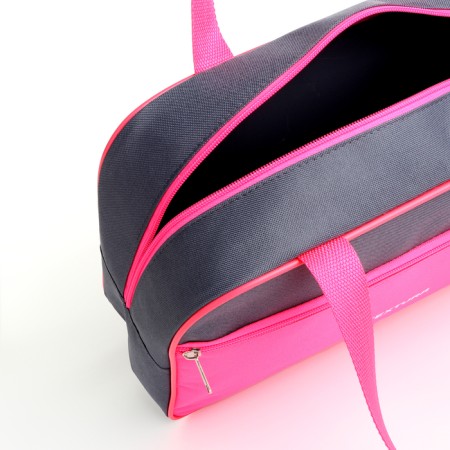 Female sports bag, textura, small size, gray/pink color-6