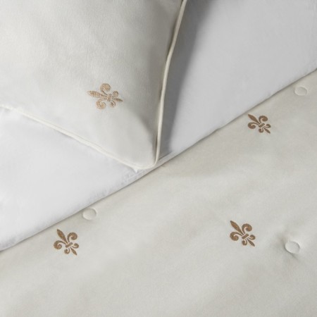 Set "Lilas": a bedspread 160 x 220 cm, pillowcase 40 x 40 cm - 2 pcs, white color-3