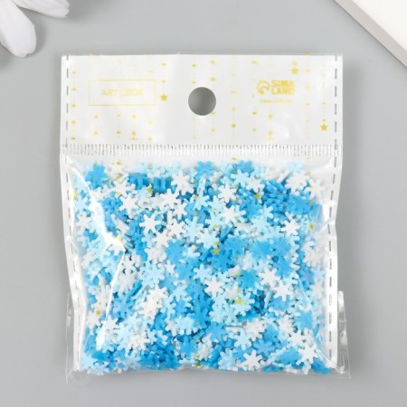 Decor for creativity Plastic "Snowflakes" set 20 g mix-3