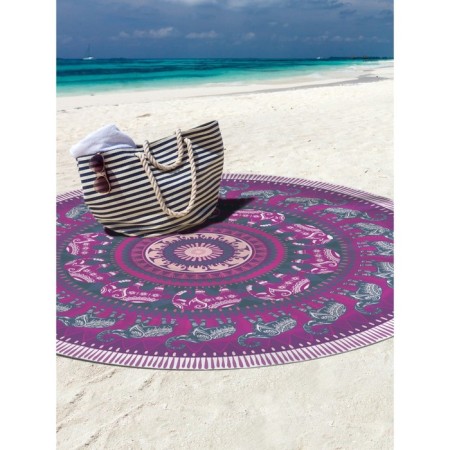 Pareo and beach rug "Mandala", d = 150 cm-2