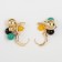 Earrings with the removable element "Transformer" a handful, colored in gold