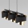 Suspended lamp TK Lighting Grant Black 4824, E27, 3x40W, 700x200 mm, black color