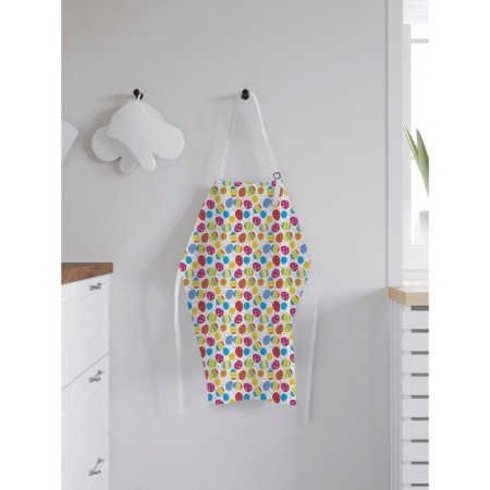 Apron kitchen with a photo print "Easter dyes", adjustable, size OS-1