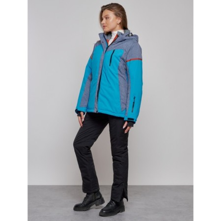 Ski jacket women's winter, size 60, blue color-14