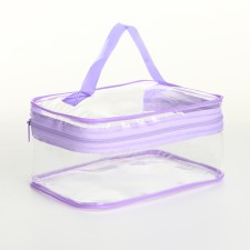 Cosmetic bag PVC chest, 18*8*13, lightning department, lilac