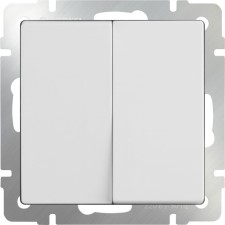 Two-clavy switch WL01-SW-2G, white color