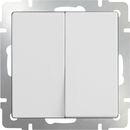 Two-clavy switch WL01-SW-2G, white color