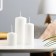 Set of candles - cylinders, set 3 pcs, white (4x5 cm, 4x9 cm, 5x11.5 cm)