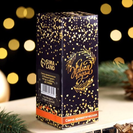 Fragrant New Year's candle "Happy New Year", 4 × 6 cm, spicy apple, in the box-3