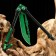 Balfish knife "God" green, steel - 440, handle - steel, 20 cm