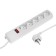 Network filter Unit, 5 nests, 3 m, 15 a, 3000 W, with salary, white