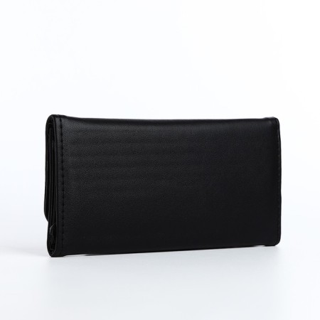 Women's wallet on a magnet, black color-1