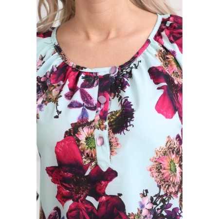 Female blouse, size 50, blue color-4