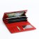 Women's wallet on magnet, red color