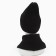 The female winter set (hat/snood), black color, size 56-58