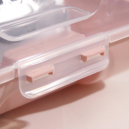 Box for storing shoes with a lid "Traces", 37 × 22 × 14 cm, pink color-6