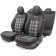 Autoshekhls Universal Polo GTI, Material Jacquard GTI-1102 Black/Gray, 11 items