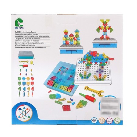 Designer with a bolt connection "Funny figures", with a screwdriver and a key, 129 parts-4