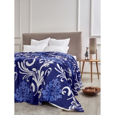 Bridge blanket, size 180x200 cm, blue color-6