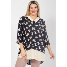Women's tunic, size 72, dark blue color