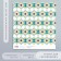 Scrapbooking paper "Mosaic" density 180 g 15.5x17 cm
