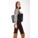 Soper bag with zipper, black color
