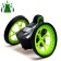 Radio-controlled car-controlled machine, works on batteries, green color