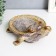 Souvenir Polystone stand "Turtle Ground" patterns on color carapace 22x25x9 cm