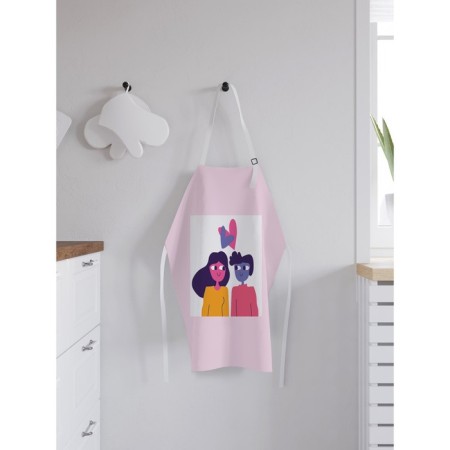 Apron of a kitchen with a photo print "Lovers", adjustable, size OS-1
