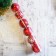 Set of balls plastic D-10 cm, 6 pcs "Assorted circles" red