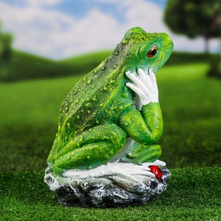 Garden figure "Frog with a frog" 30x22cm-3