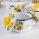 Set of pots "strawberries", 3 subjects: 1.5 l, 2.9 l, 4.5 l, enameled covers, induction