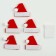 A set of felt parts for the “caps” decor set 5 pcs., Size 1 pc. - 4 × 3.8 cm, bilateral tape