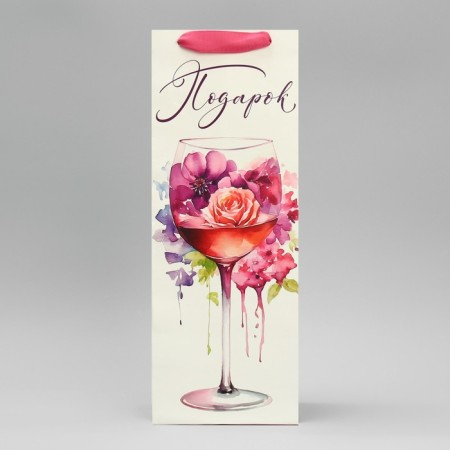 Gift package for a bottle, packaging, "glass", 36 x 13 x 10 cm-1